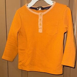 Ben Sherman Vibrant Orange Long Sleeve Henley